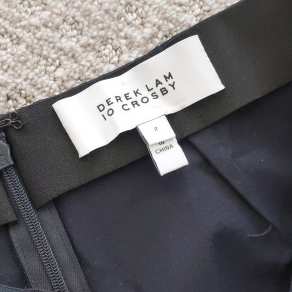 Derek Lam 10 Crosby SULLIVAN Navy Blue Ponte High Waist Ankle Pants Cropped Sz 2 - Picture 4 of 13